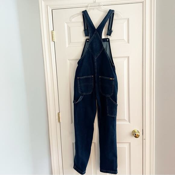 LL Bean Womens Relaxed Fit 207 Jean Overalls Extra Small XS Regular Blue Denim - Picture 4 of 14